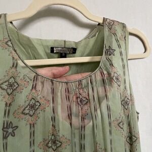 Rozae Nichols Dress Womens Small Green Deco 90s Sample‎